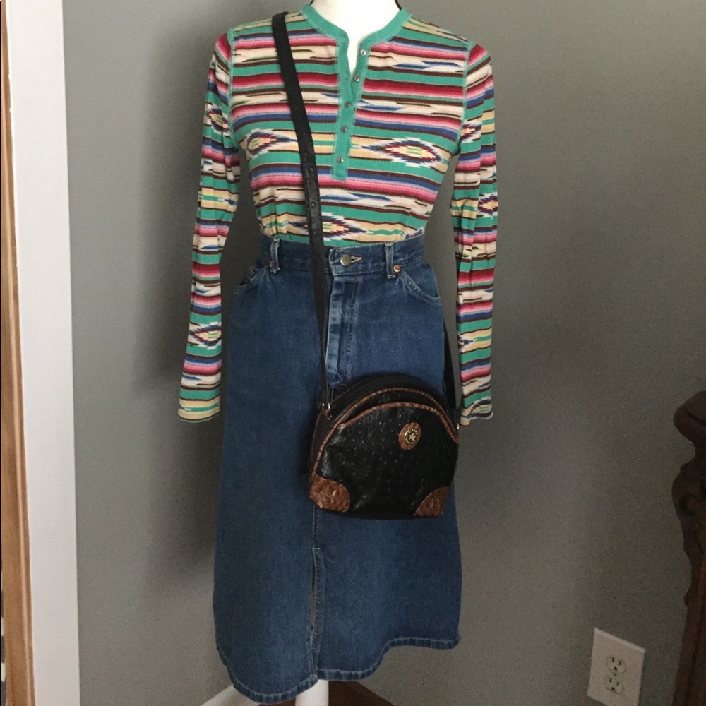 Vintage Lee Midi-Skirt, A-Line, High-Waisted